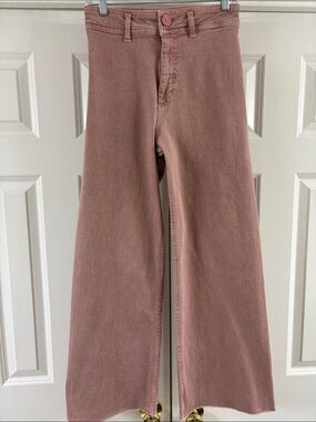 Zara The Marine Straight Jeans. Dusty Pink Color. Sz 36/4. Great Condition!!